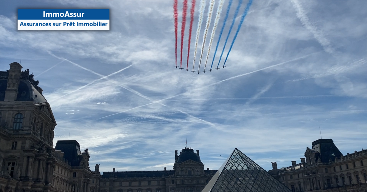 14 juillet 2022 - Patrouille de France - Louvre - ImmoAssur - Decaux Assurances - Fête Nationale