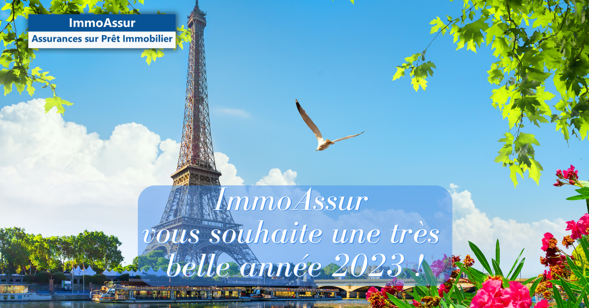 ImmoAssur vous souhaite une très belle année 2023 ! Happy New Year! Welcome to 2023! www.immoassur.fr