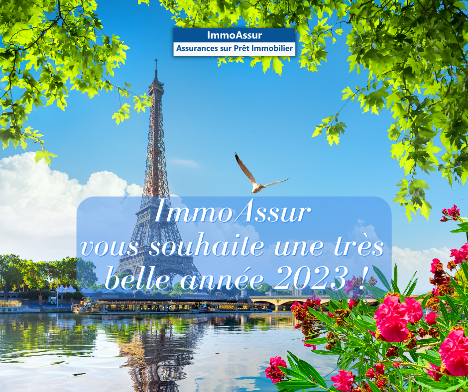 ImmoAssur vous souhaite une très belle année 2023 ! Happy New Year! Welcome to 2023! www.immoassur.fr